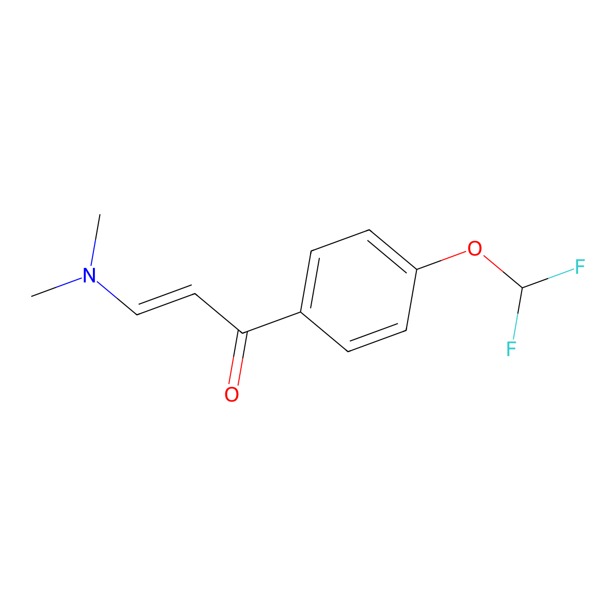 1-[4-(Difluoromethoxy)phenyl]-3-(dimethylamino)prop-2-en-1-one molecular structure, CAS 832738-01-9