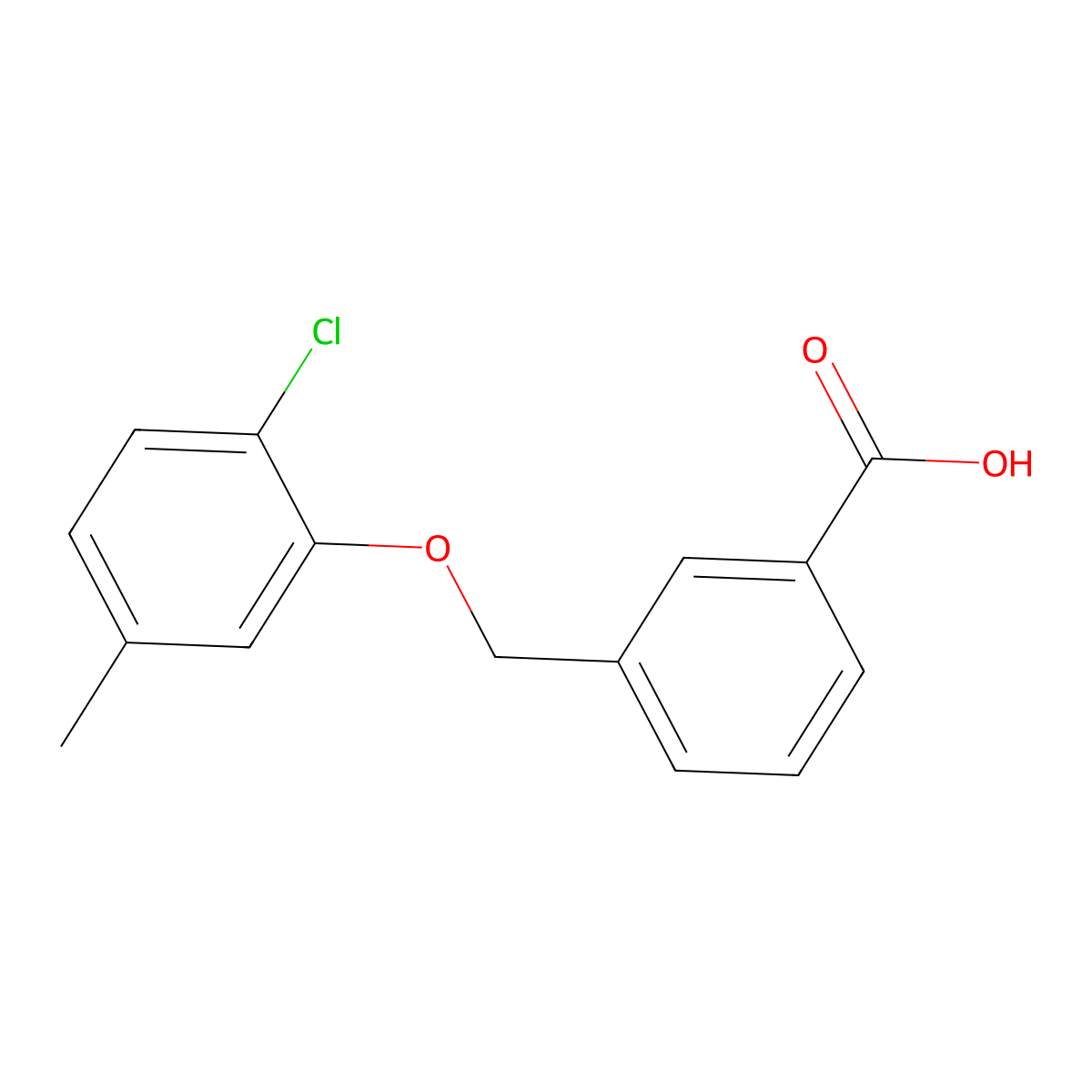 3-[(2-Chloro-5-methylphenoxy)methyl]benzoic acid molecular structure, CAS 832738-02-0