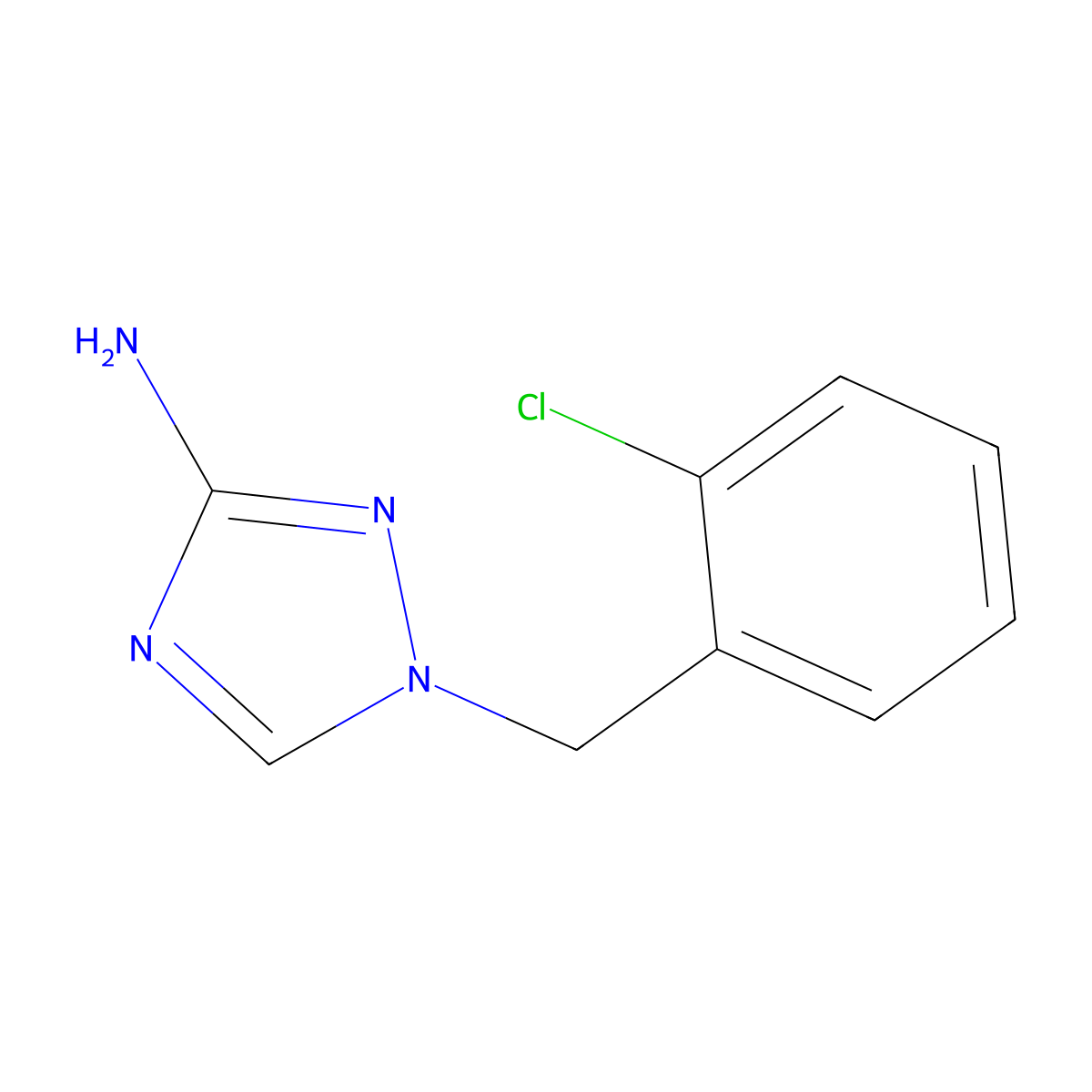 1-(2-chlorobenzyl)-1H-1,2,4-triazol-3-amine molecular structure, CAS 832738-04-2