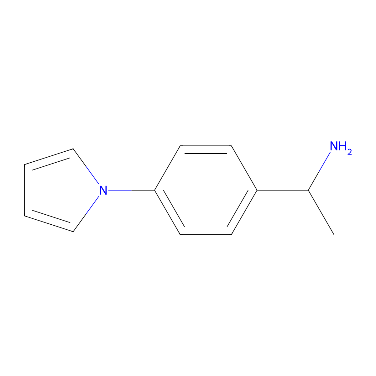 1-(4-(1h-Pyrrol-1-yl)phenyl)ethanamine molecular structure, CAS 832738-08-6