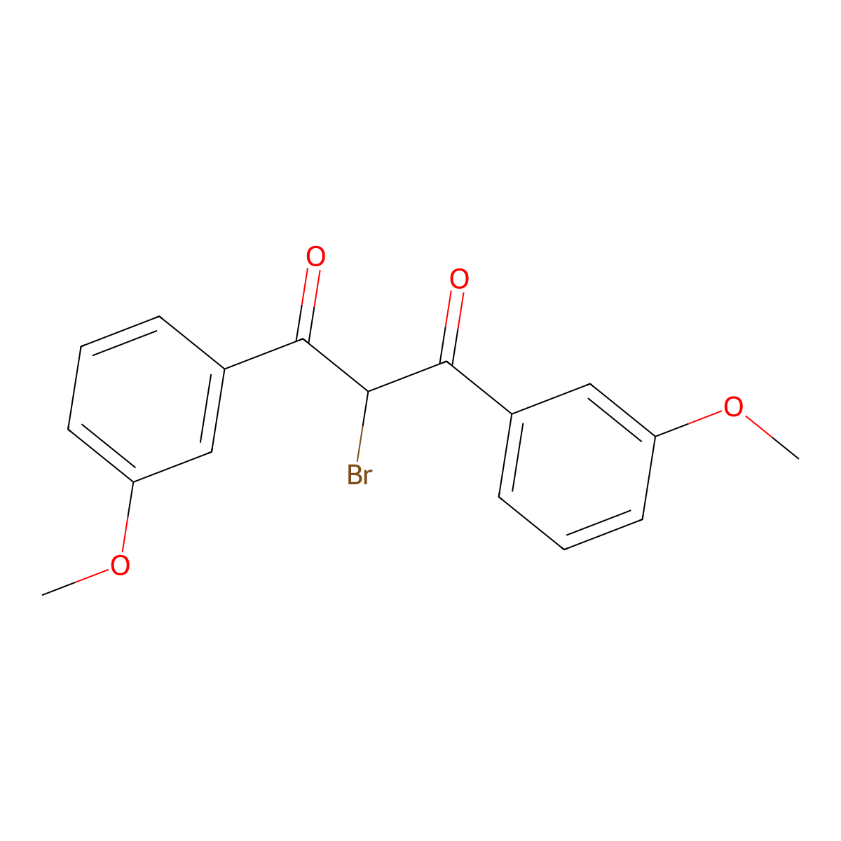 2-Bromo-1,3-bis(3-methoxyphenyl)propane-1,3-dione molecular structure, CAS 832738-09-7
