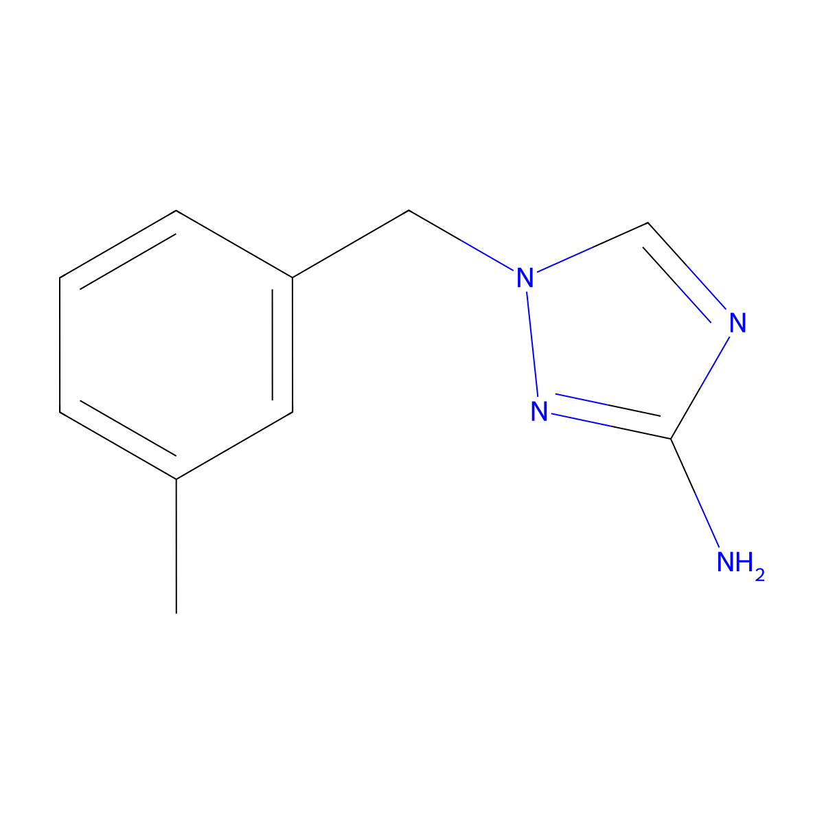 1-((3-methylphenyl)methyl)-1H-1,2,4-triazol-3-amine molecular structure, CAS 832738-13-3