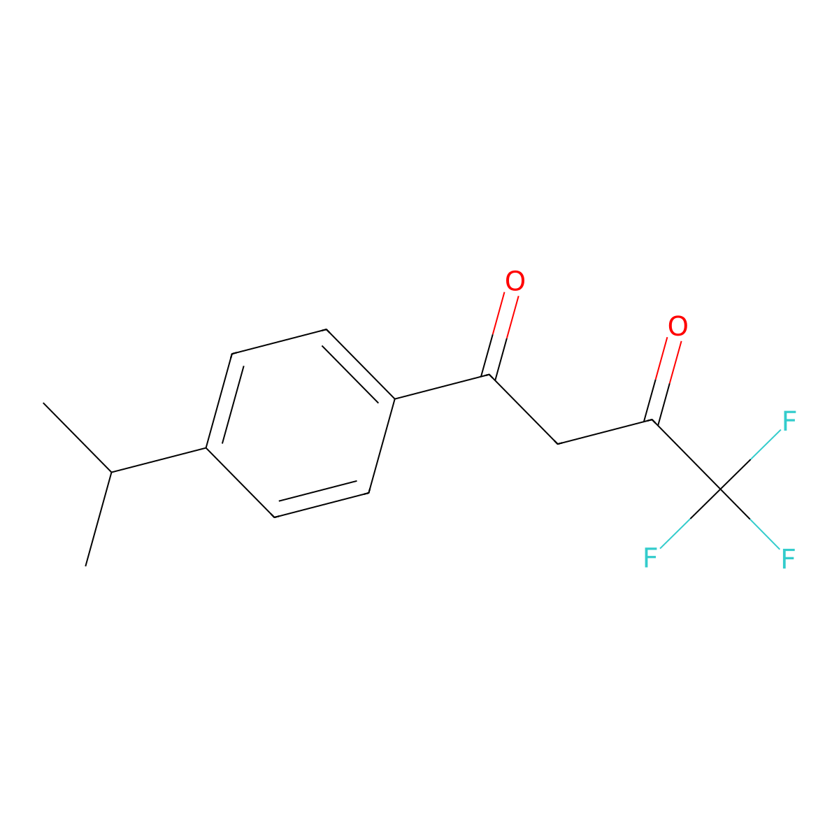 4,4,4-Trifluoro-1-(4-(propan-2-yl)phenyl)butane-1,3-dione molecular structure, CAS 832738-17-7