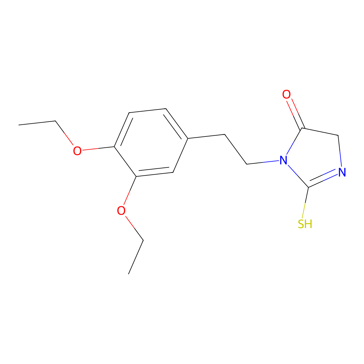 1-(3,4-Diethoxyphenethyl)-2-mercapto-1H-imidazol-5(4H)-one molecular structure, CAS 832738-19-9