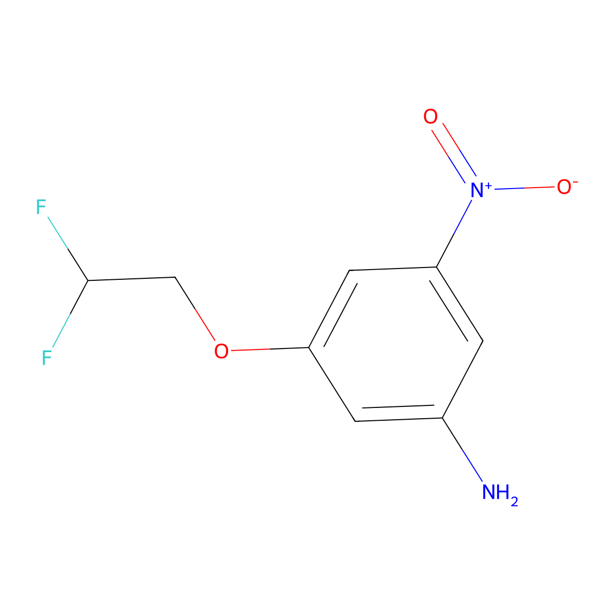 3-(2,2-Difluoroethoxy)-5-nitroaniline molecular structure, CAS 832738-23-5
