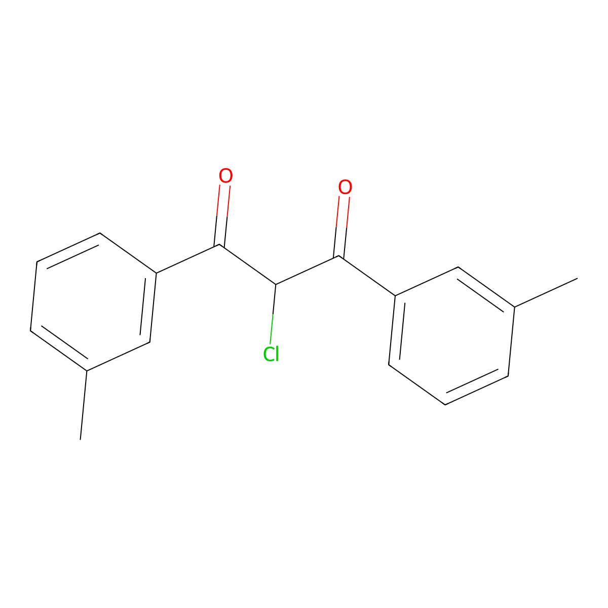 2-Chloro-1,3-bis(3-methylphenyl)propane-1,3-dione molecular structure, CAS 832738-25-7