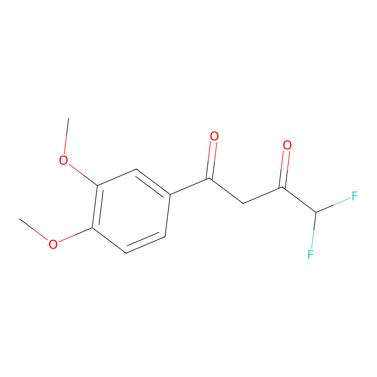 1-(3,4-Dimethoxyphenyl)-4,4-difluorobutane-1,3-dione molecular structure, CAS 832739-17-0