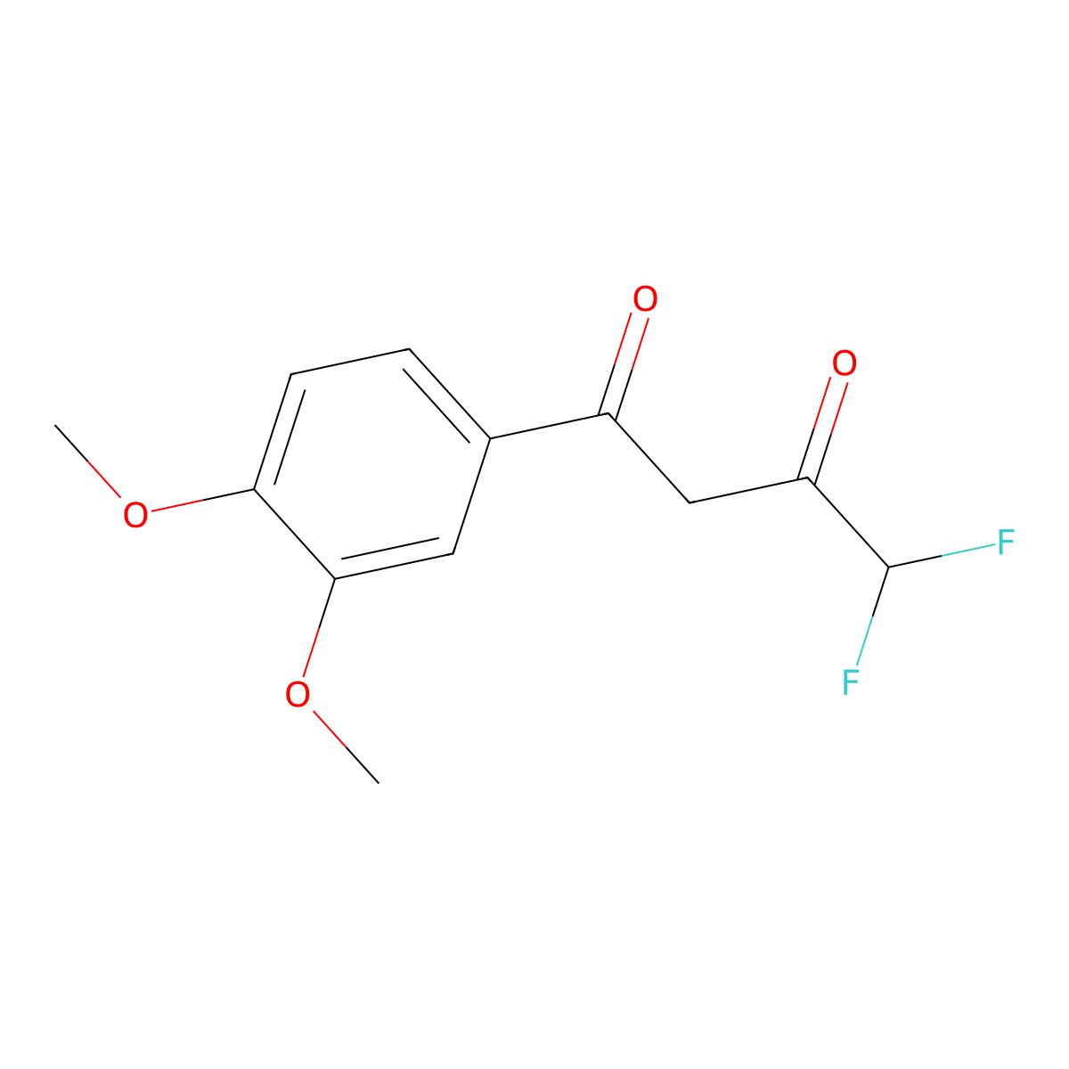 1-(3,4-Dimethoxyphenyl)-4,4-difluorobutane-1,3-dione molecular structure, CAS 832739-17-0