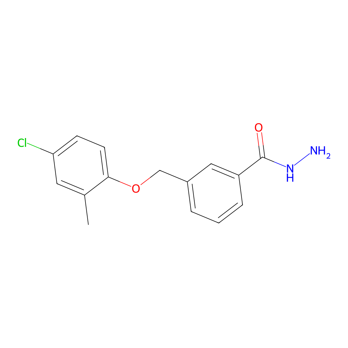 3-[(4-Chloro-2-methylphenoxy)methyl]benzohydrazide molecular structure, CAS 832739-18-1