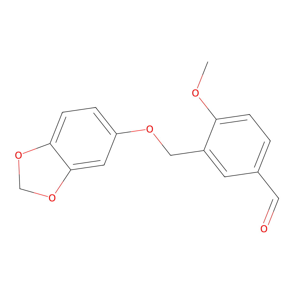 3-((Benzo[d][1,3]dioxol-5-yloxy)methyl)-4-methoxybenzaldehyde molecular structure, CAS 832739-19-2