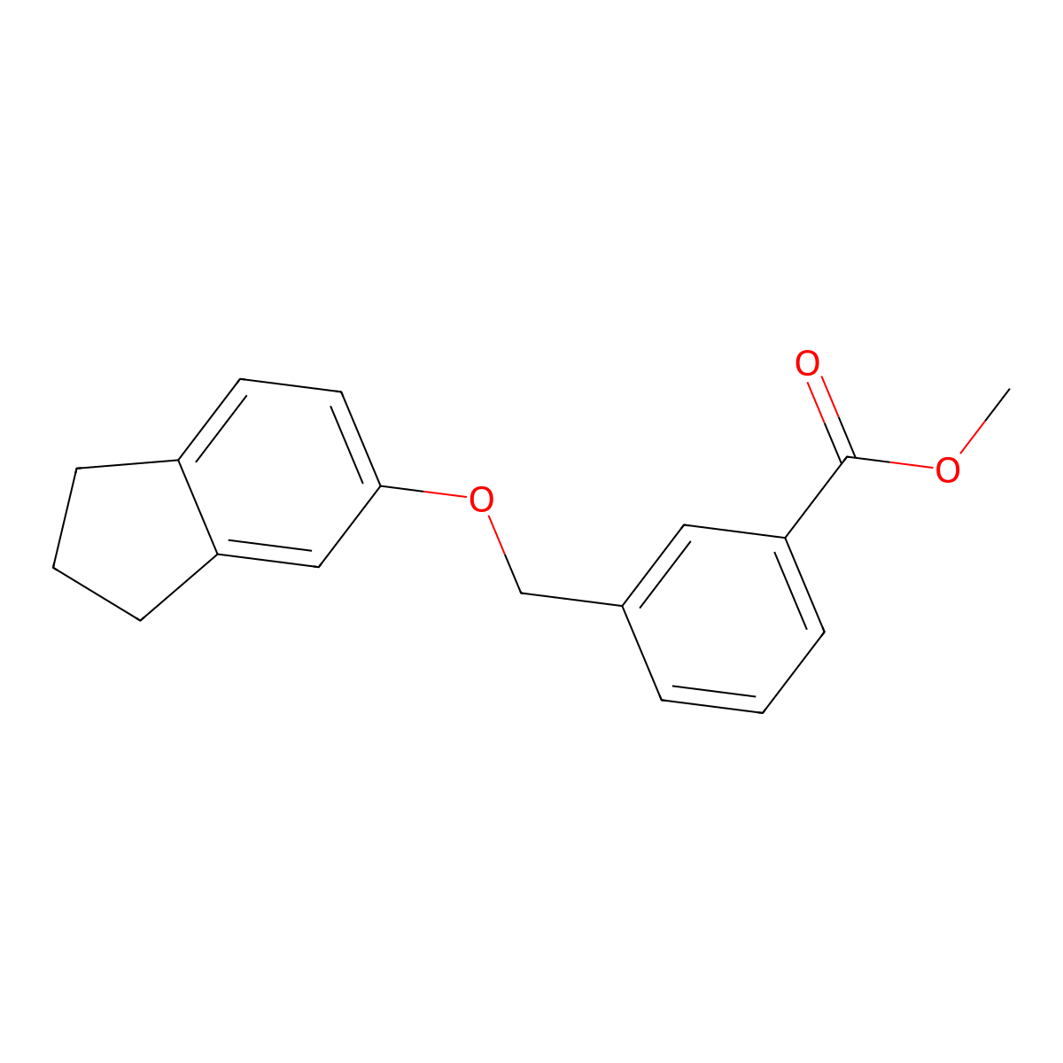methyl 3-[(2,3-dihydro-1H-inden-5-yloxy)methyl]benzoate molecular structure, CAS 832739-22-7