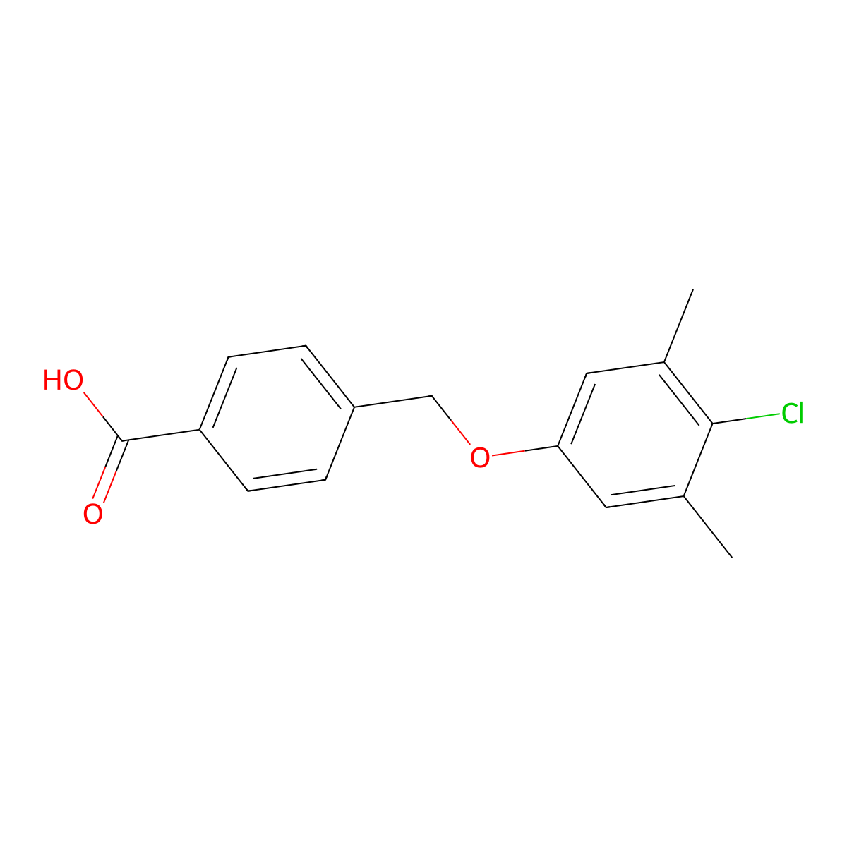 4-[(4-Chloro-3,5-dimethylphenoxy)methyl]benzoic acid molecular structure, CAS 832739-35-2
