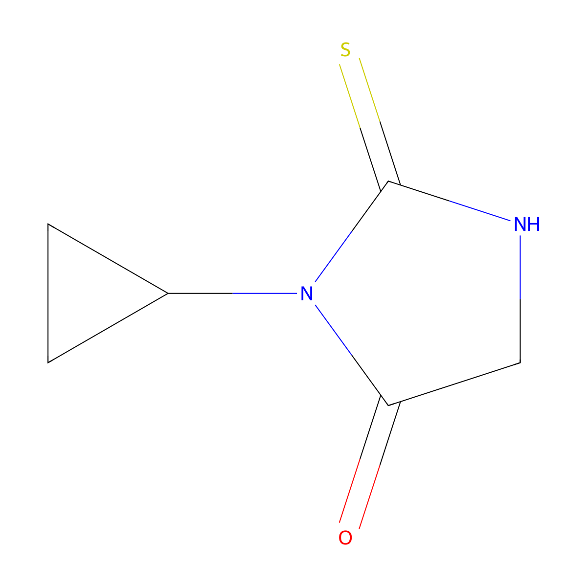 3-Cyclopropyl-2-thioxoimidazolidin-4-one molecular structure, CAS 832739-37-4