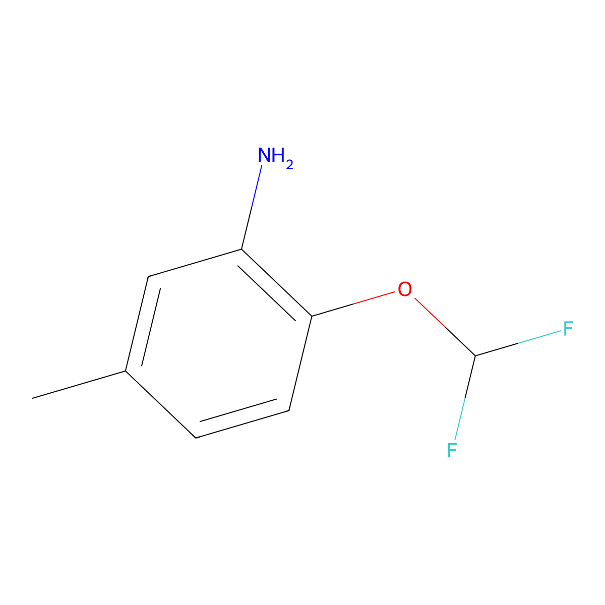 2-(Difluoromethoxy)-5-methylaniline molecular structure, CAS 832739-40-9