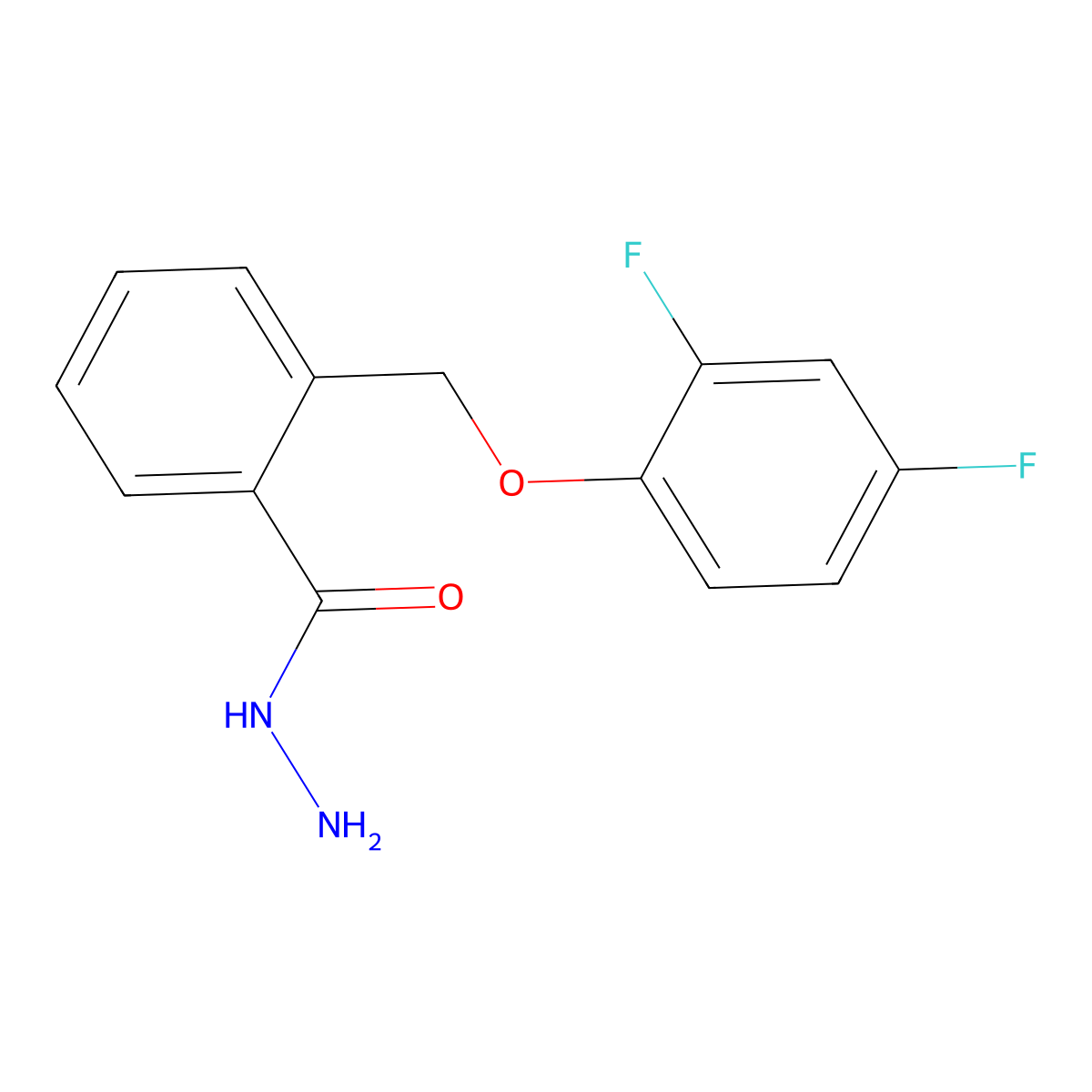 2-((2,4-Difluorophenoxy)methyl)benzohydrazide molecular structure, CAS 832739-44-3