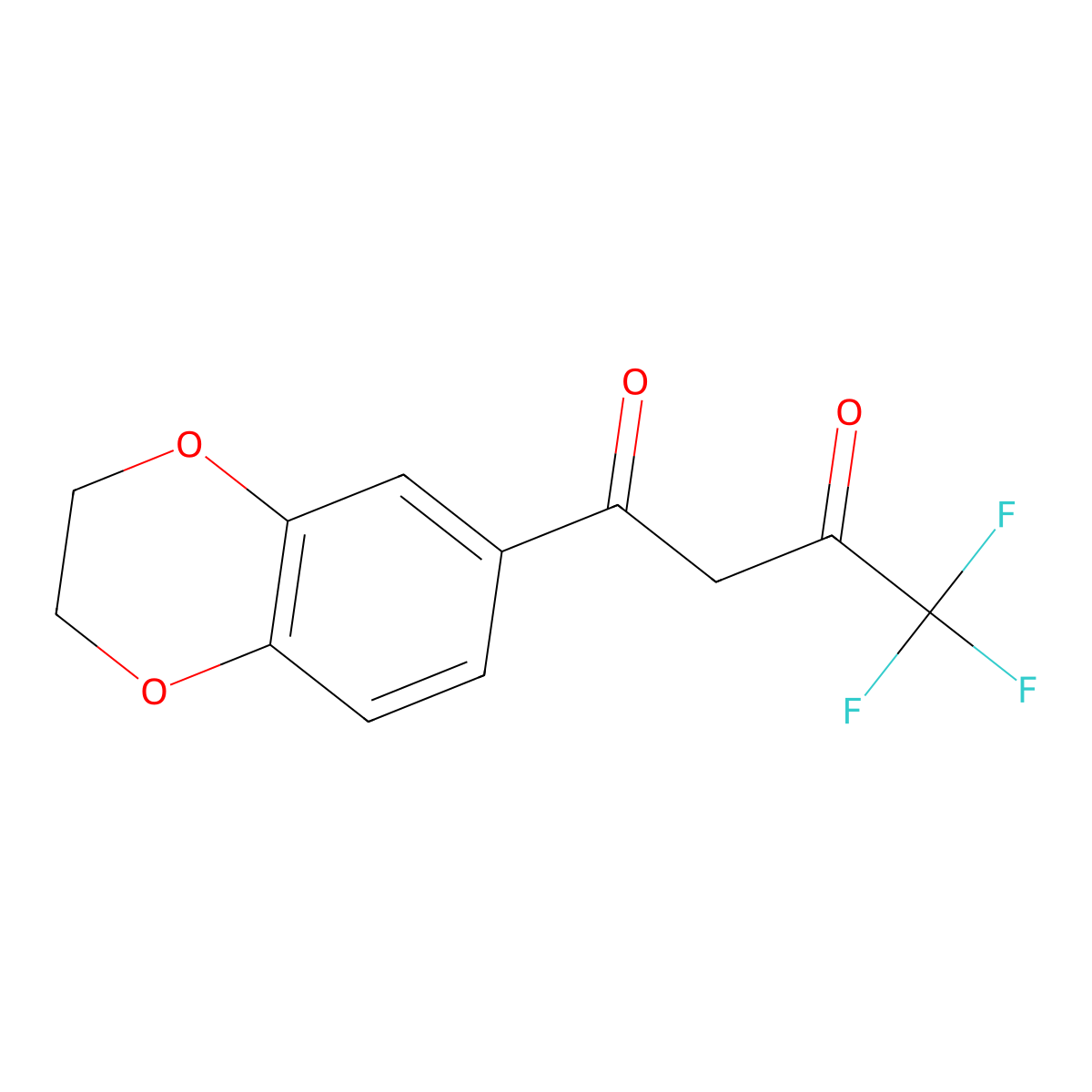 1-(2,3-Dihydrobenzo[b][1,4]dioxin-6-yl)-4,4,4-trifluorobutane-1,3-dione molecular structure, CAS 832739-46-5