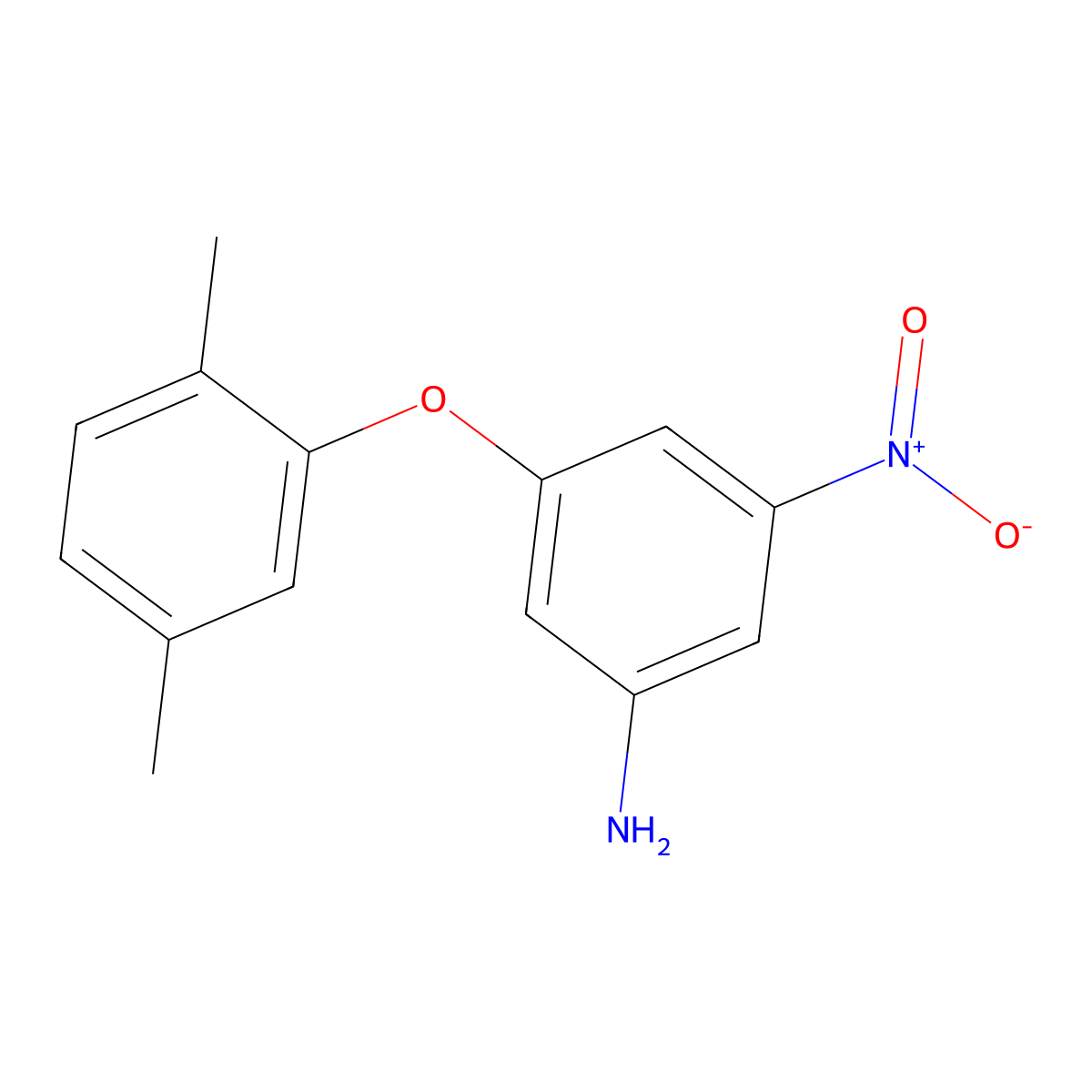 3-(2,5-Dimethylphenoxy)-5-nitroaniline molecular structure, CAS 832739-48-7