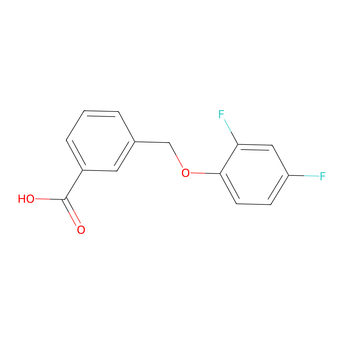3-[(2,4-Difluorophenoxy)methyl]benzoic acid molecular structure, CAS 832739-54-5