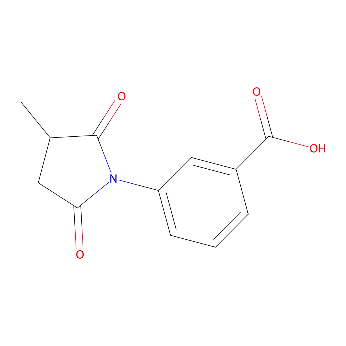 3-(3-Methyl-2,5-dioxopyrrolidin-1-yl)benzoic acid molecular structure, CAS 832739-55-6