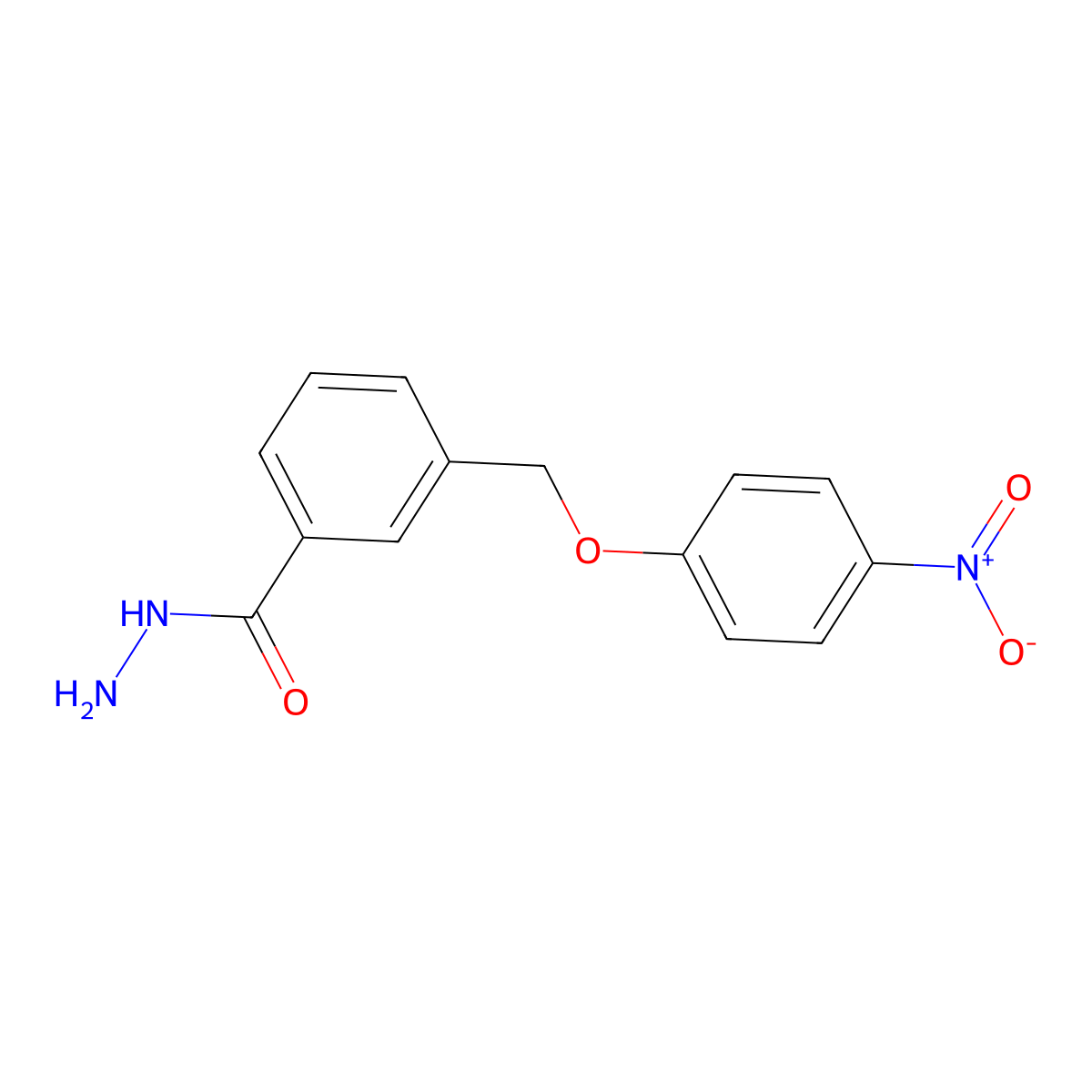 3-[(4-Nitrophenoxy)methyl]benzohydrazide molecular structure, CAS 832739-58-9