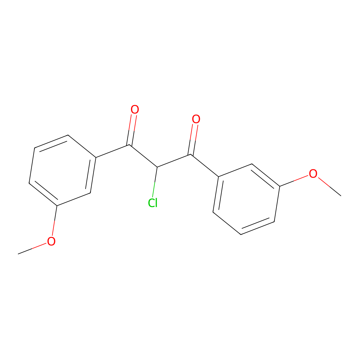 2-Chloro-1,3-bis(3-methoxyphenyl)propane-1,3-dione molecular structure, CAS 832739-63-6