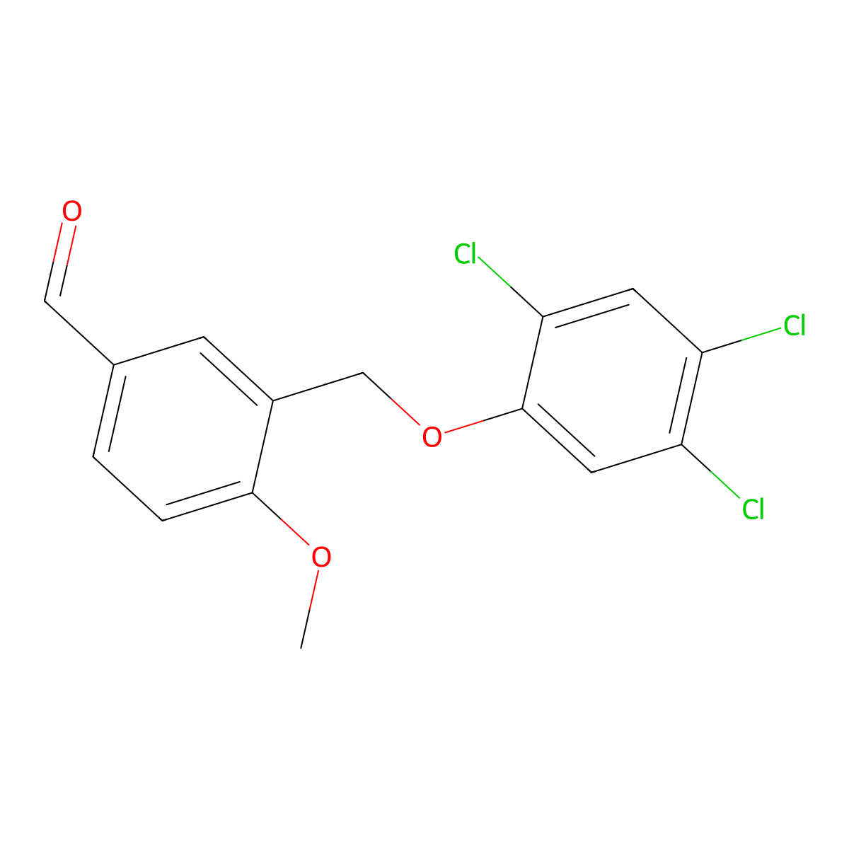 4-Methoxy-3-[(2,4,5-trichlorophenoxy)methyl]benzaldehyde molecular structure, CAS 832739-71-6