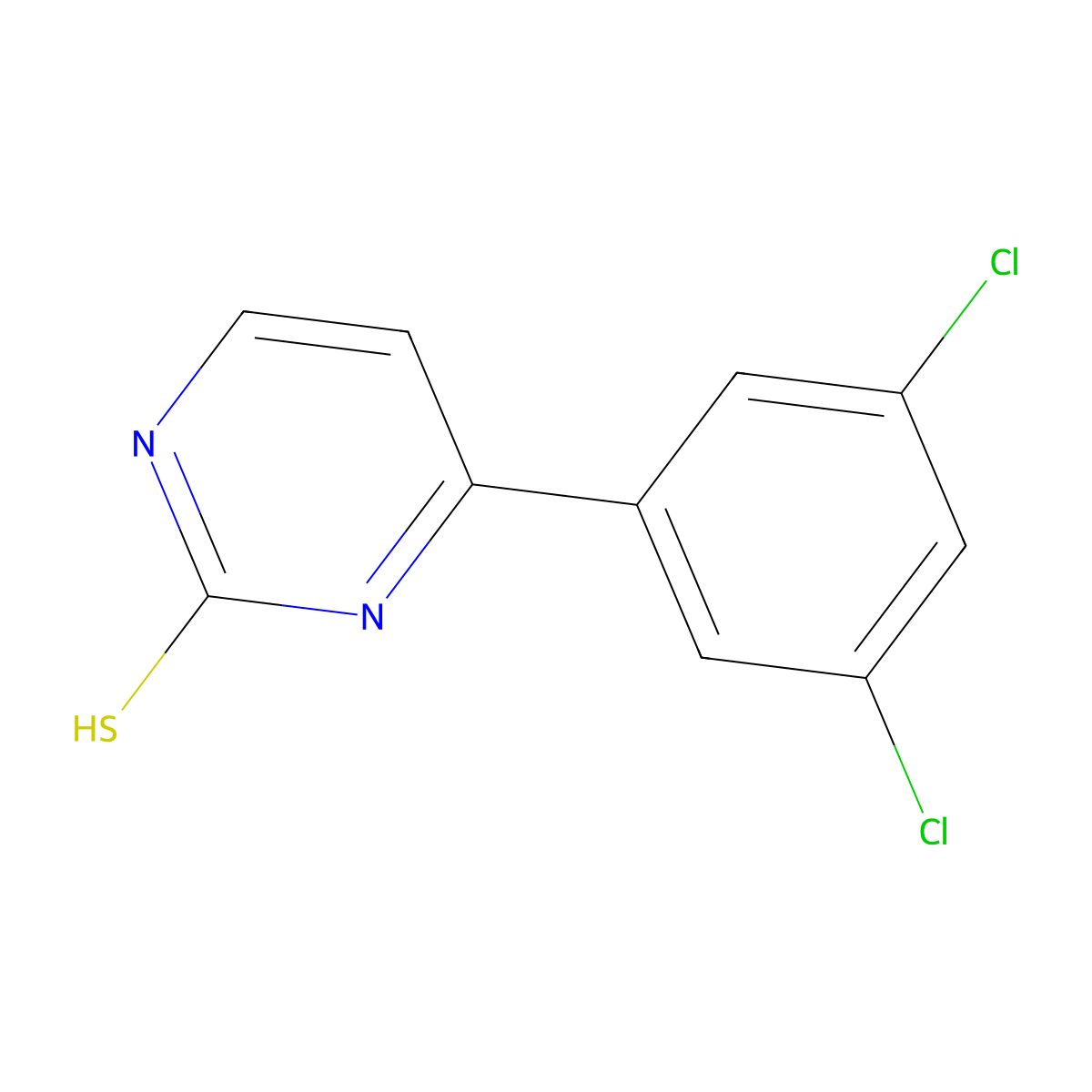 4-(3,5-Dichlorophenyl)pyrimidine-2-thiol molecular structure, CAS 832739-73-8