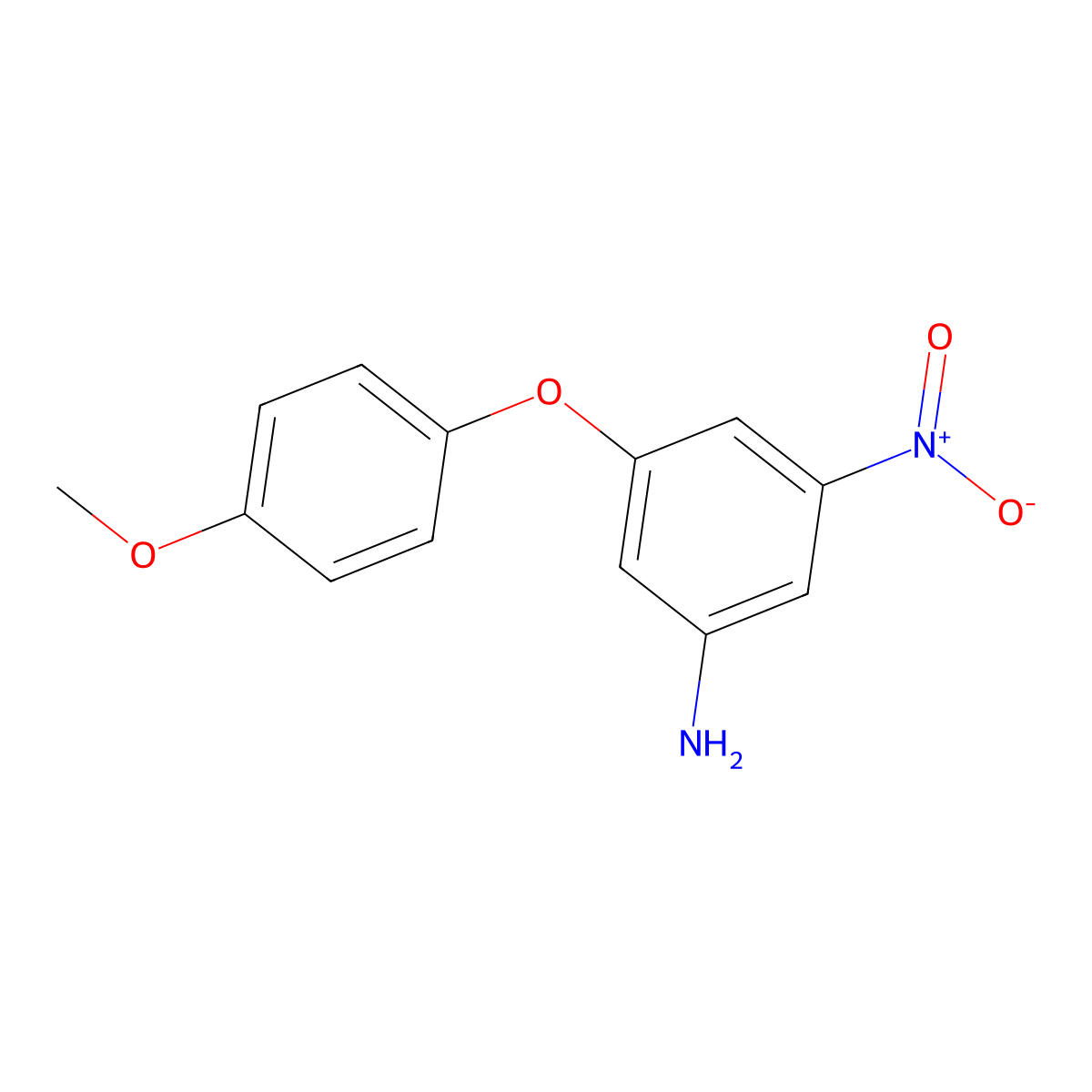 3-(4-Methoxyphenoxy)-5-nitroaniline molecular structure, CAS 832739-76-1