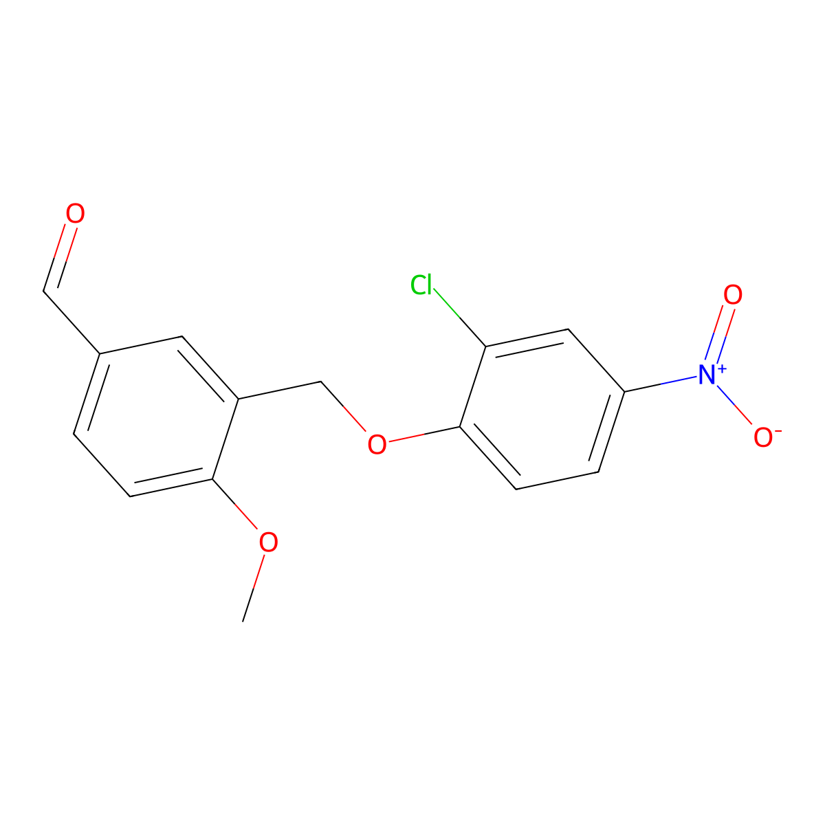 3-[(2-Chloro-4-nitrophenoxy)methyl]-4-methoxybenzaldehyde molecular structure, CAS 832739-80-7