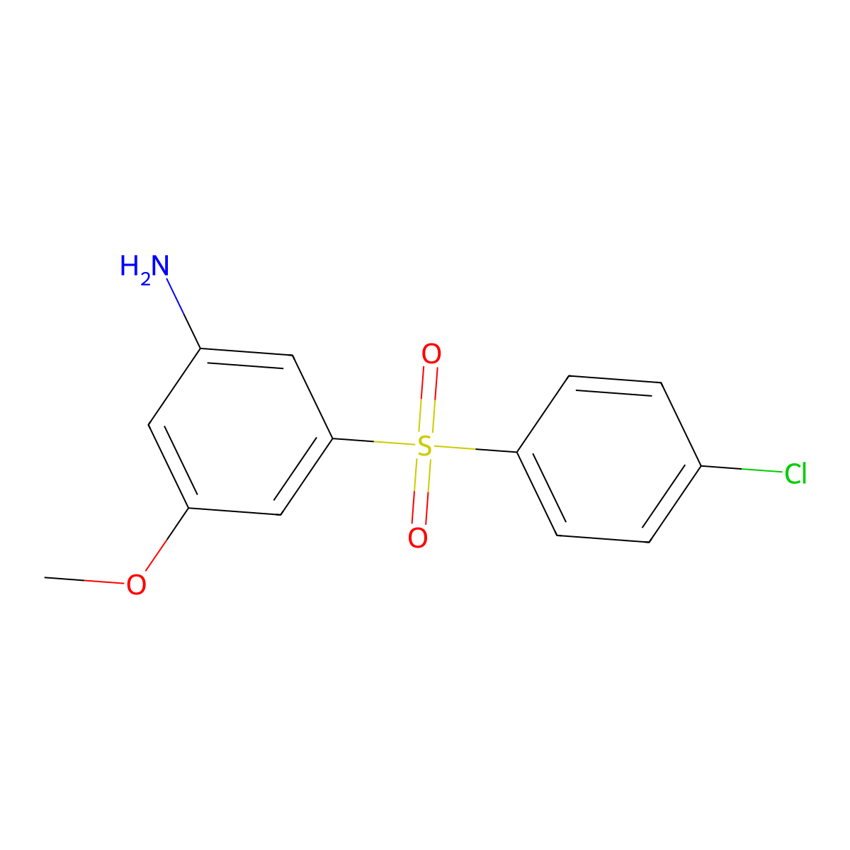 3-[(4-Chlorophenyl)sulfonyl]-5-methoxyaniline molecular structure, CAS 832739-83-0