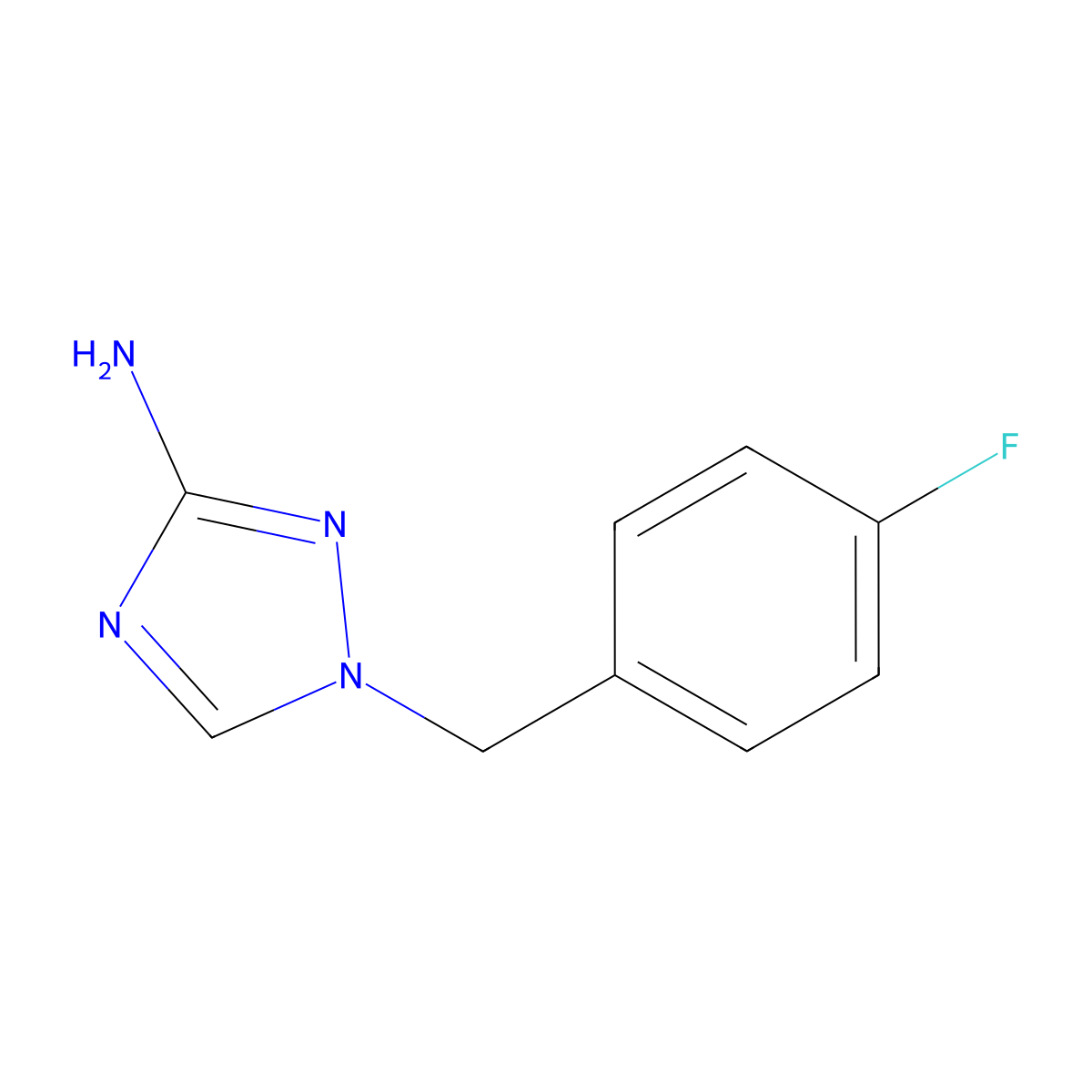 1-(4-fluorobenzyl)-1H-1,2,4-triazol-3-amine molecular structure, CAS 832739-95-4