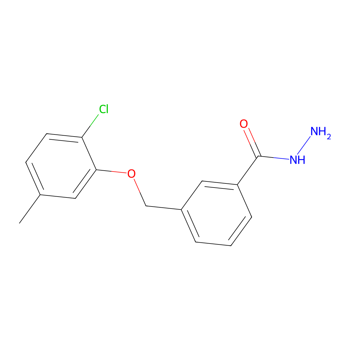 3-[(2-Chloro-5-methylphenoxy)methyl]benzohydrazide molecular structure, CAS 832740-01-9