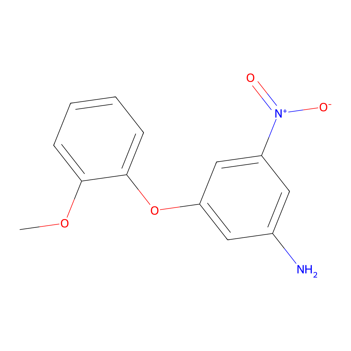 3-(2-Methoxyphenoxy)-5-nitroaniline molecular structure, CAS 832740-04-2