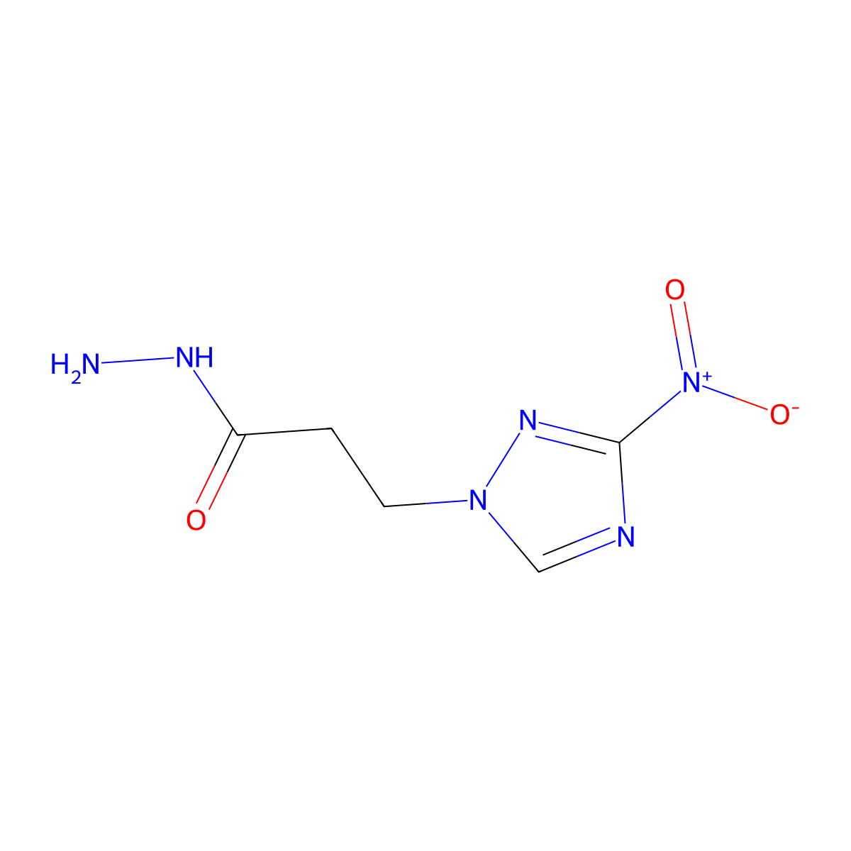 3-(3-nitro-1H-1,2,4-triazol-1-yl)propanehydrazide molecular structure, CAS 832740-05-3