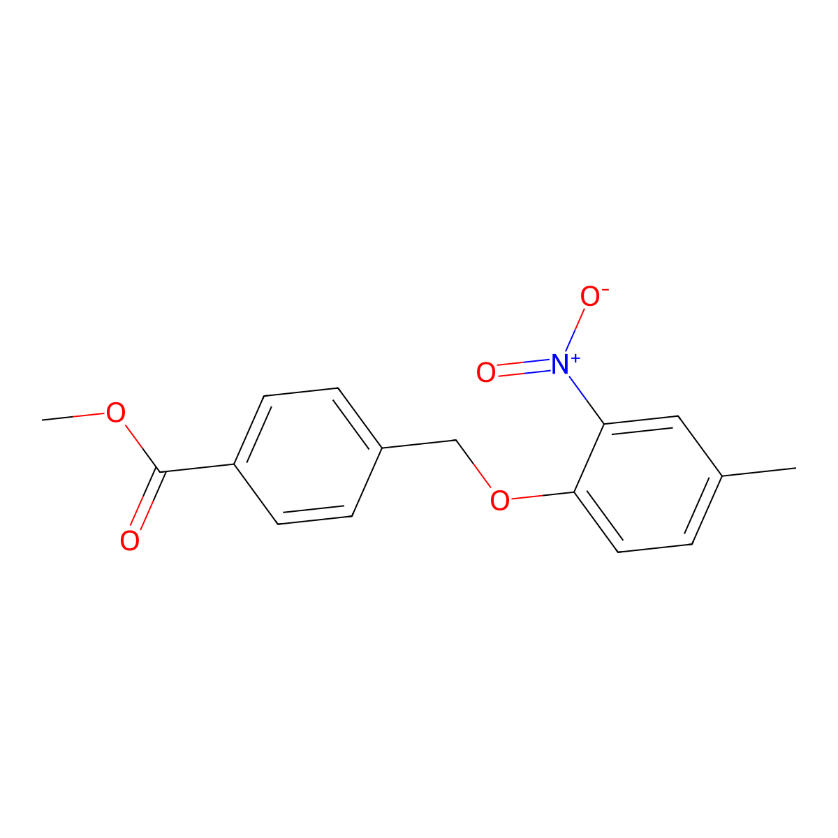 Methyl 4-[(4-methyl-2-nitrophenoxy)methyl]benzoate molecular structure, CAS 832740-11-1