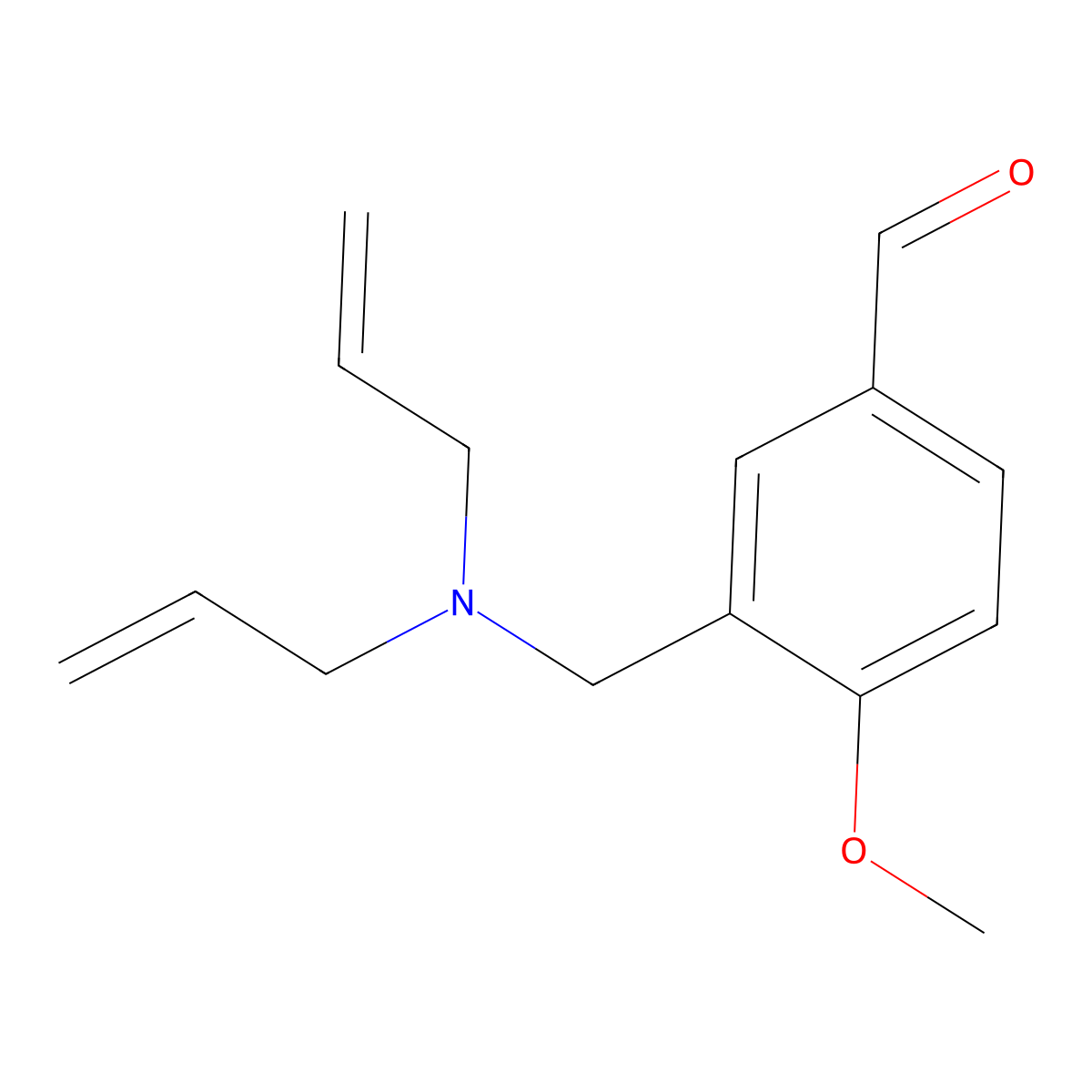 3-Diallylaminomethyl-4-methoxy-benzaldehyde molecular structure, CAS 832740-13-3