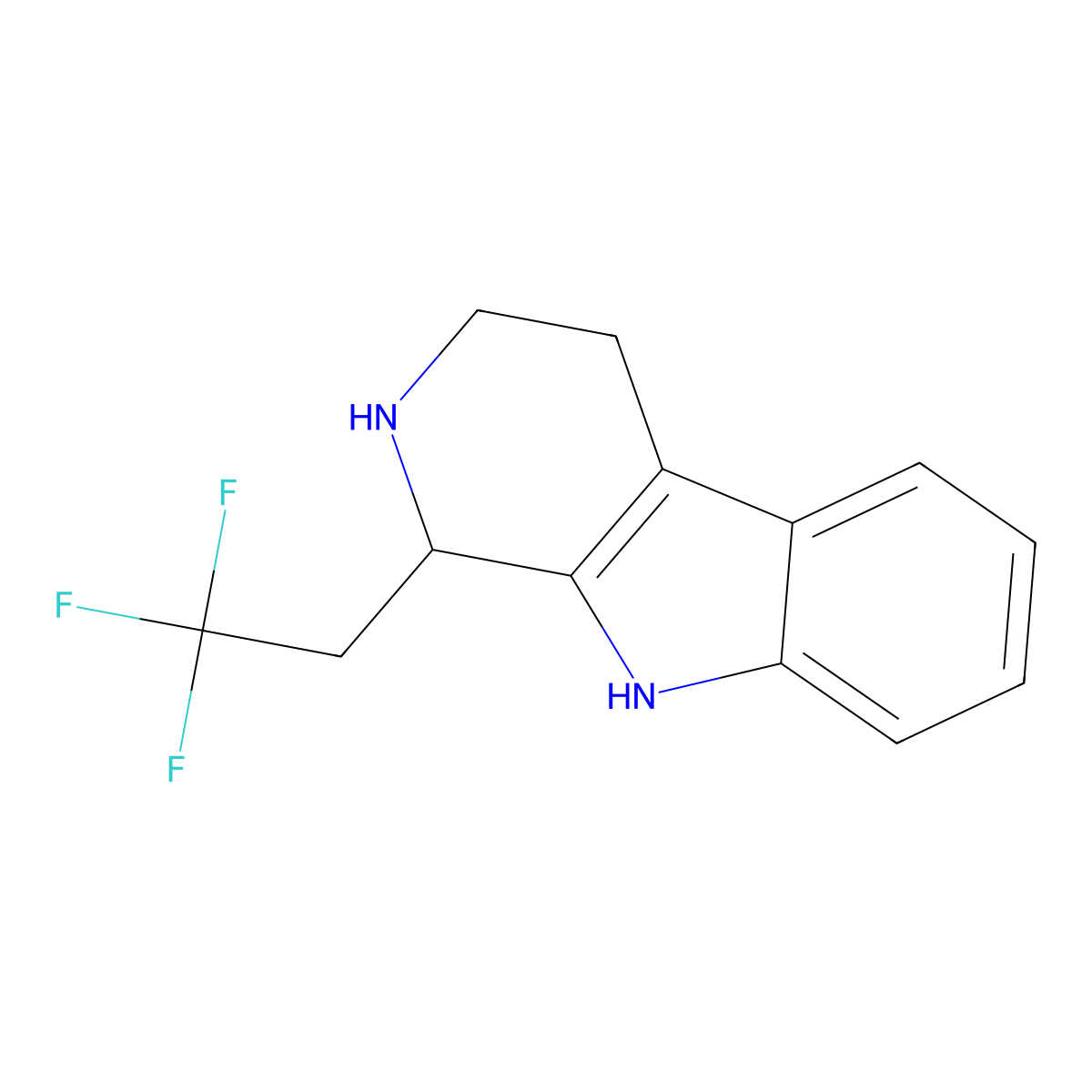 1-(2,2,2-trifluoroethyl)-2,3,4,9-tetrahydro-1H-beta-carboline molecular structure, CAS 832740-14-4