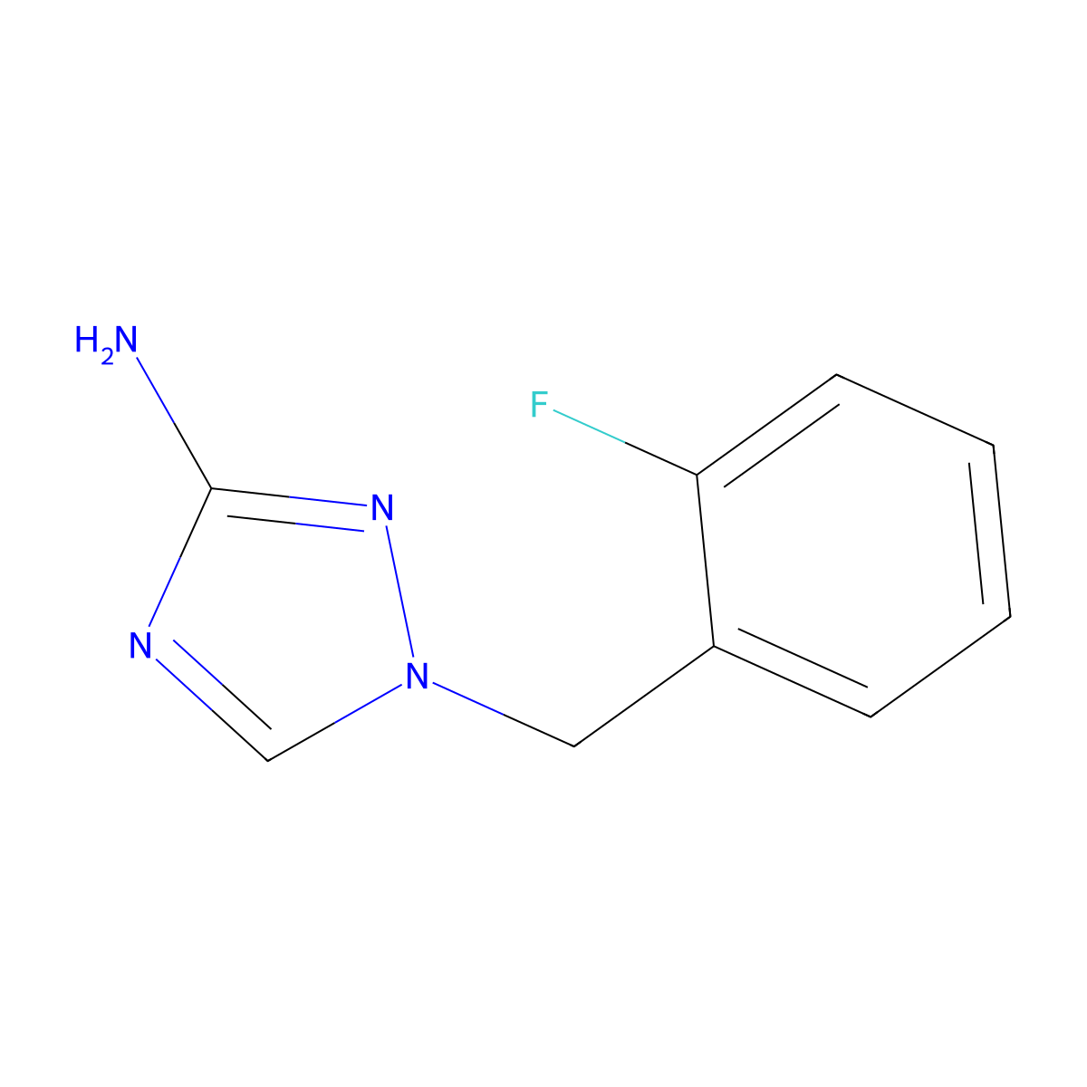1-(2-fluorobenzyl)-1H-1,2,4-triazol-3-amine molecular structure, CAS 832740-23-5