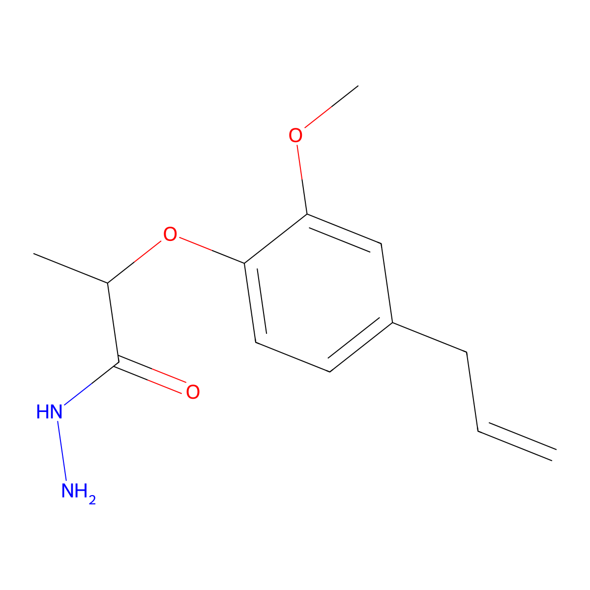2-(4-Allyl-2-methoxyphenoxy)propanehydrazide molecular structure, CAS 832740-26-8