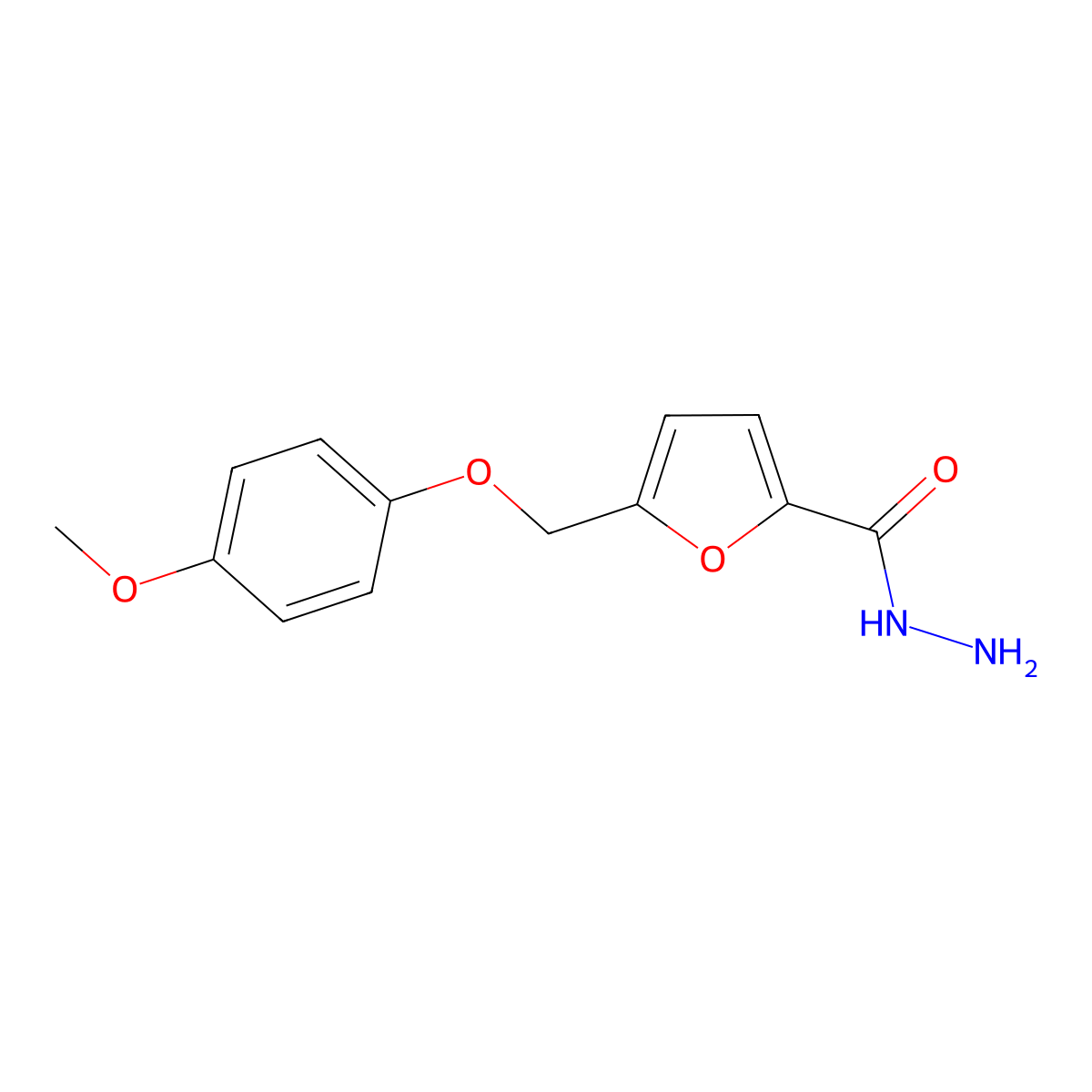 5-[(4-Methoxyphenoxy)methyl]furan-2-carbohydrazide molecular structure, CAS 832740-28-0