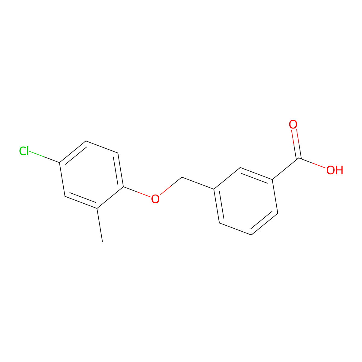 3-[(4-Chloro-2-methylphenoxy)methyl]benzoic acid molecular structure, CAS 832740-30-4
