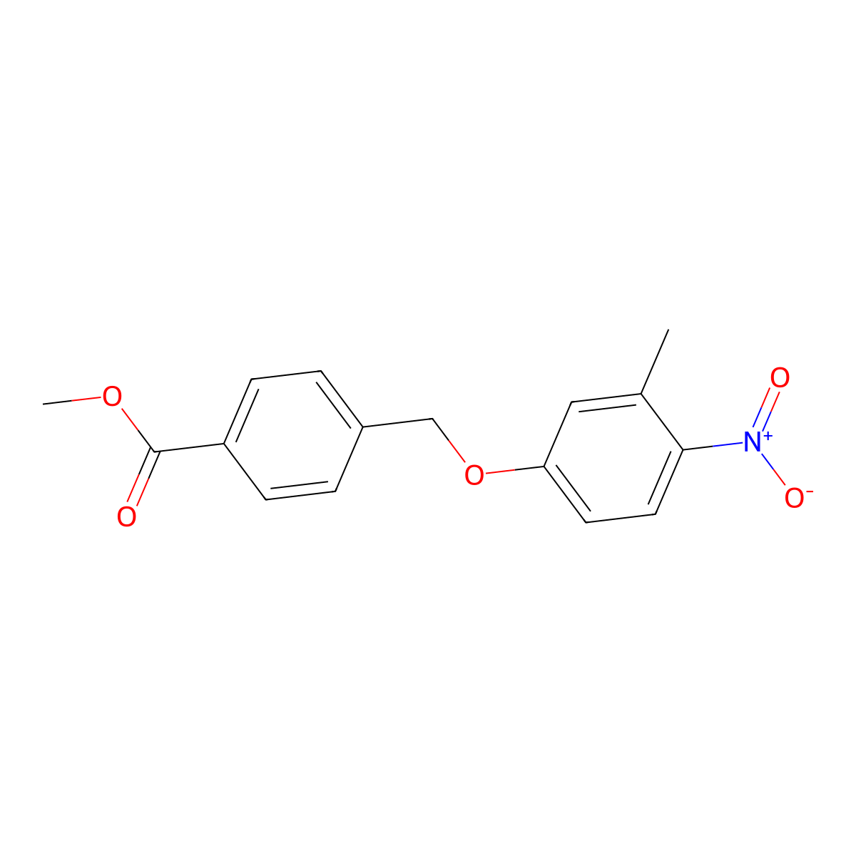 Methyl 4-[(3-methyl-4-nitrophenoxy)methyl]benzoate molecular structure, CAS 832740-32-6