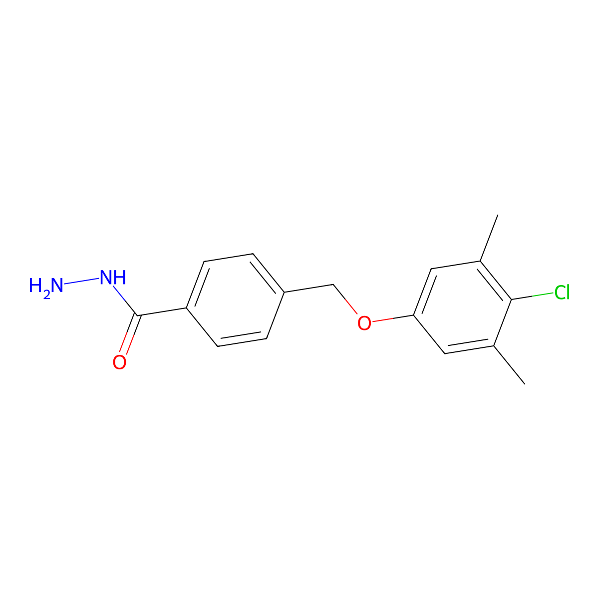 4-[(4-Chloro-3,5-dimethylphenoxy)methyl]benzohydrazide molecular structure, CAS 832740-36-0