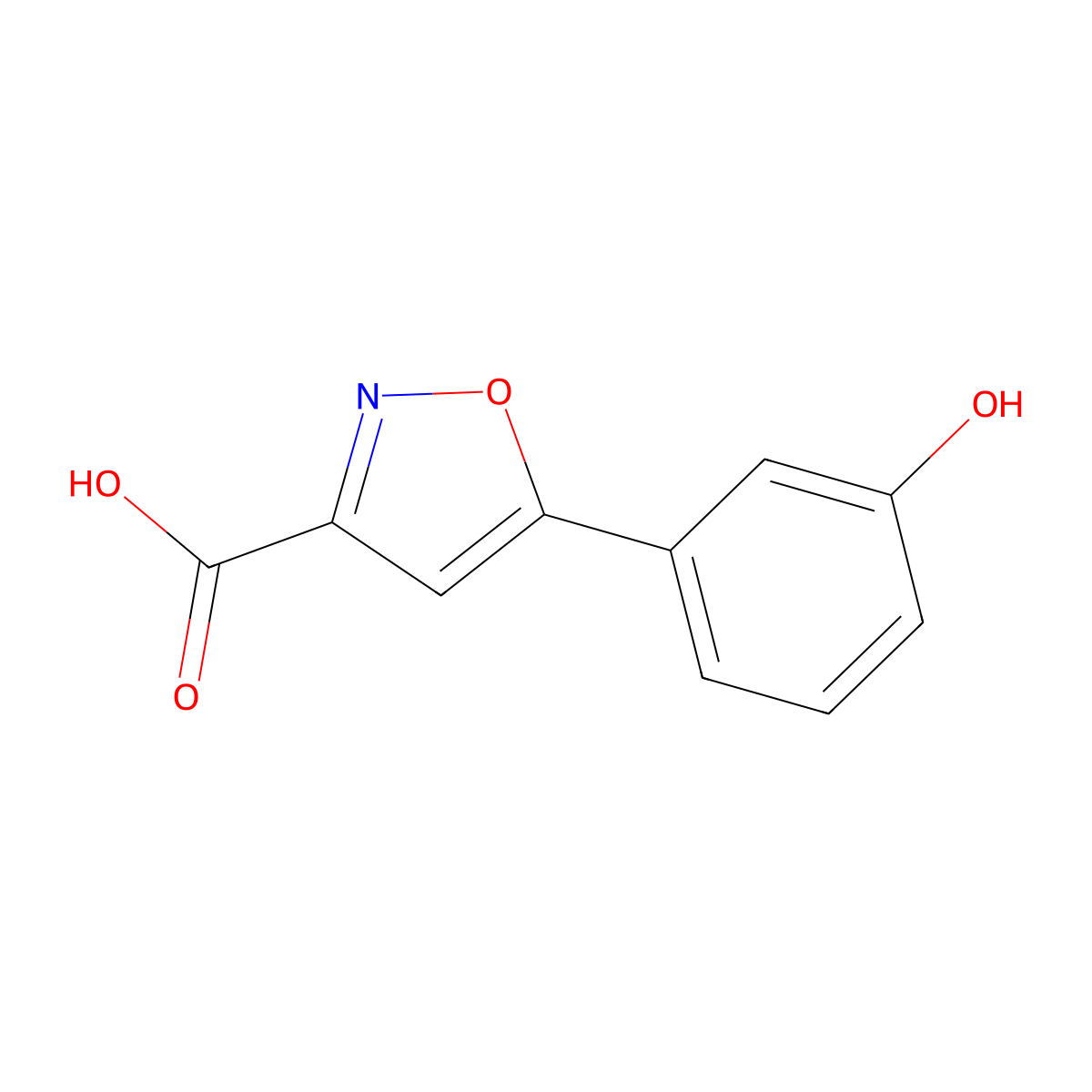 5-(3-Hydroxyphenyl)isoxazole-3-carboxylic acid molecular structure, CAS 832740-37-1