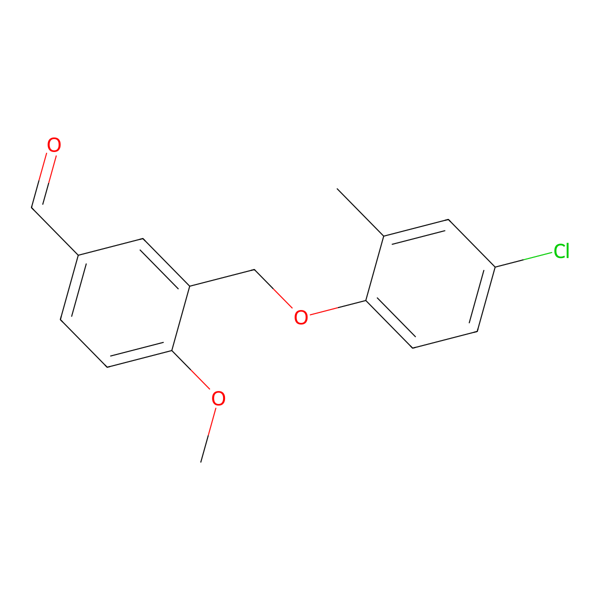 3-[(4-Chloro-2-methylphenoxy)methyl]-4-methoxybenzaldehyde molecular structure, CAS 832740-55-3