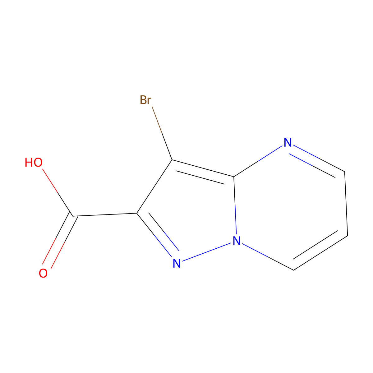 3-Bromopyrazolo(1,5-a)pyrimidine-2-carboxylic acid molecular structure, CAS 832740-60-0