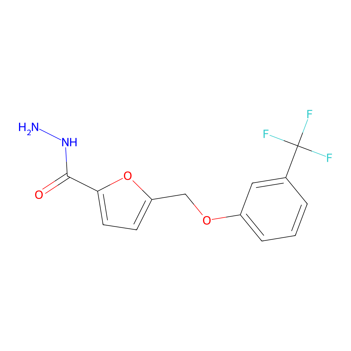 5-{[3-(Trifluoromethyl)phenoxy]methyl}furan-2-carbohydrazide molecular structure, CAS 832740-62-2