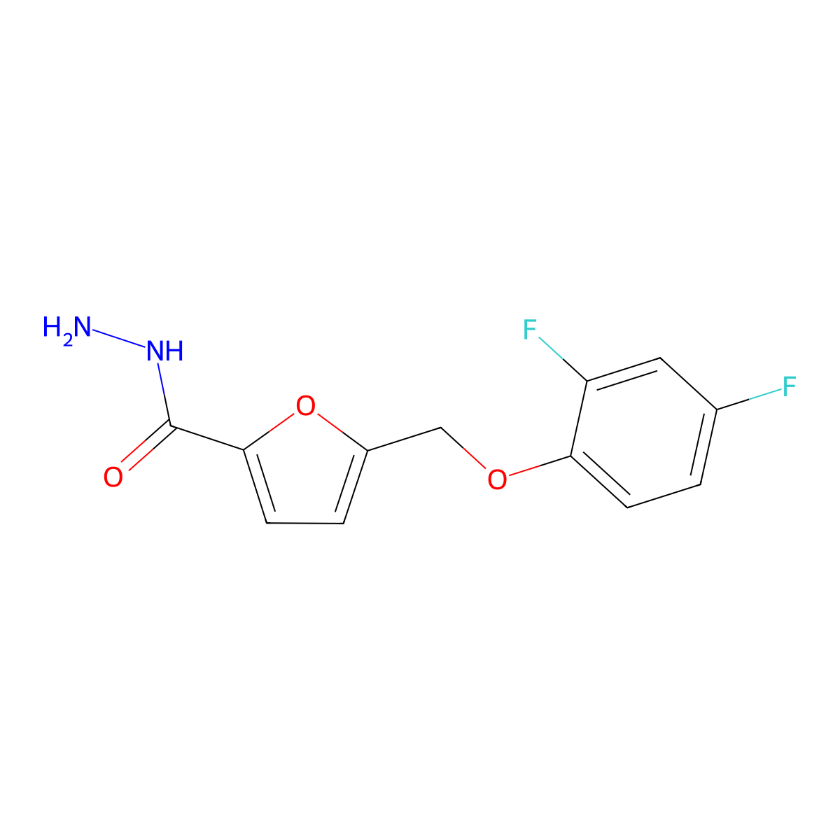 5-[(2,4-Difluorophenoxy)methyl]furan-2-carbohydrazide molecular structure, CAS 832740-65-5