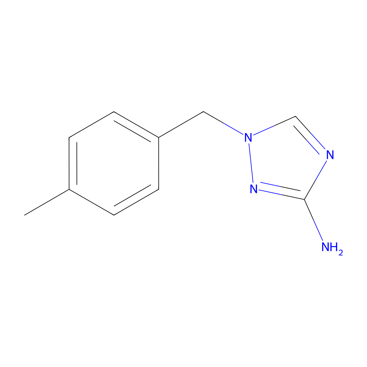 1-(4-methylbenzyl)-1H-1,2,4-triazol-3-amine molecular structure, CAS 832740-72-4