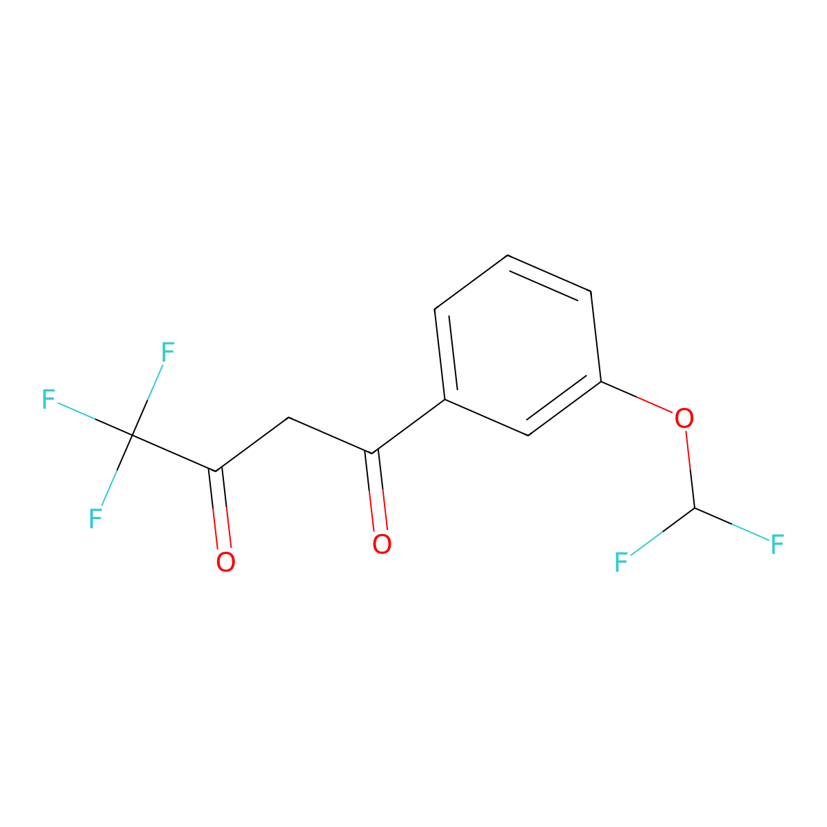 1-[3-(Difluoromethoxy)phenyl]-4,4,4-trifluorobutane-1,3-dione molecular structure, CAS 832740-74-6